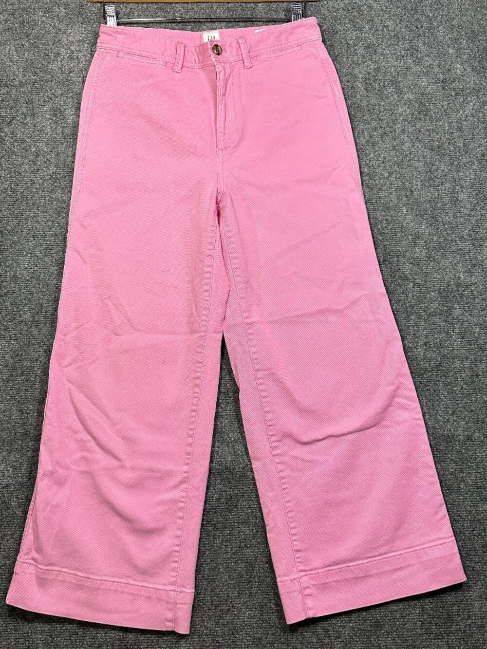 GAP Jeans Wide Leg High Rise Crop Pink  Cotton Stretch Pockets